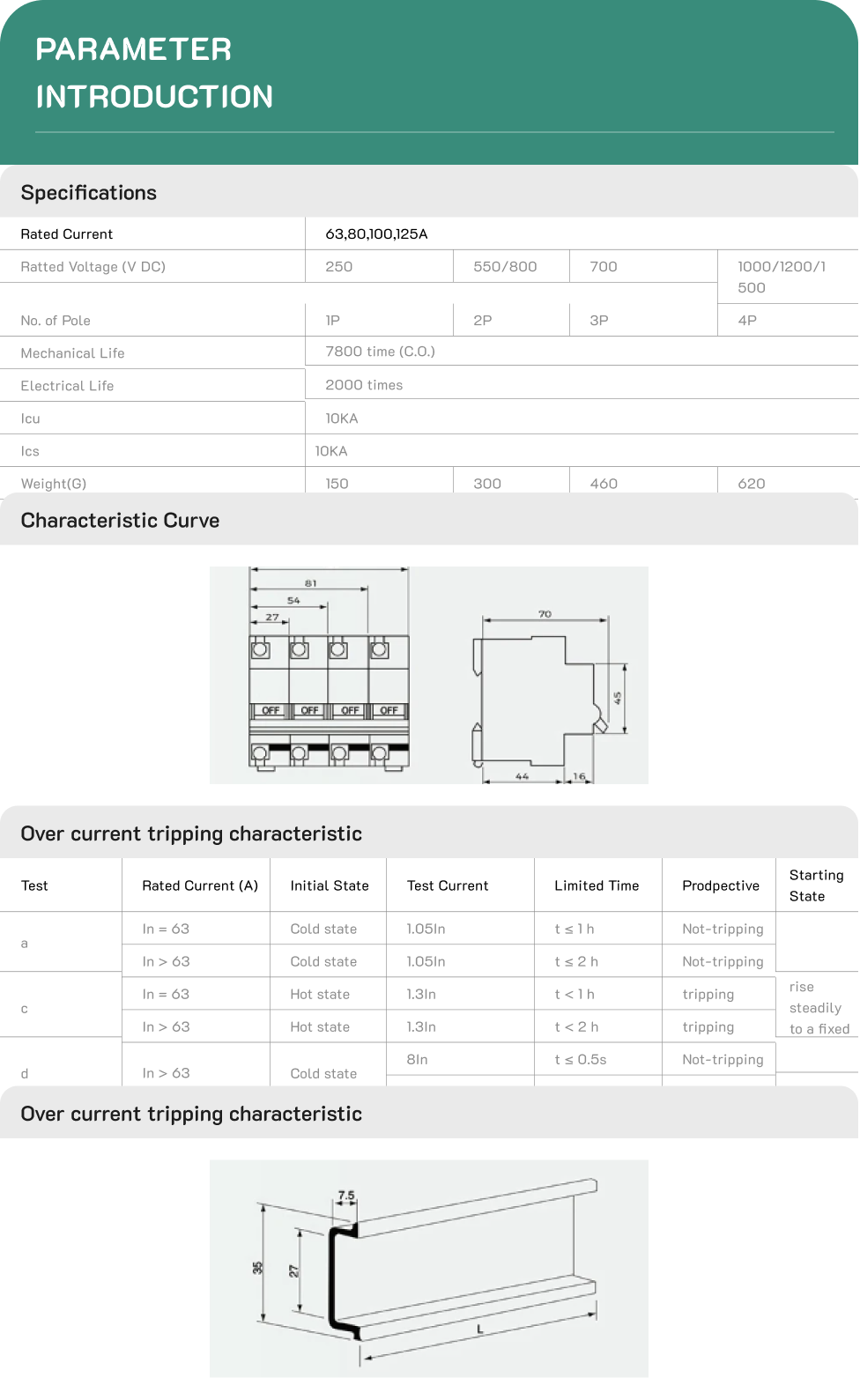 Specifications and Installation