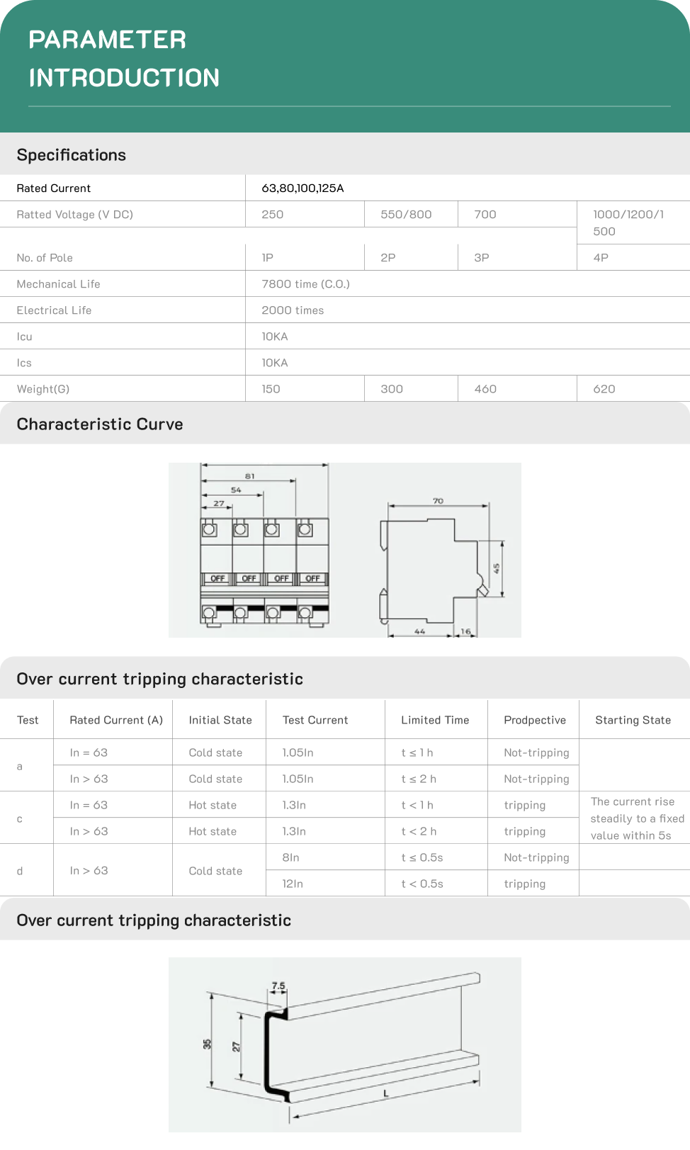 Specifications and Installation
